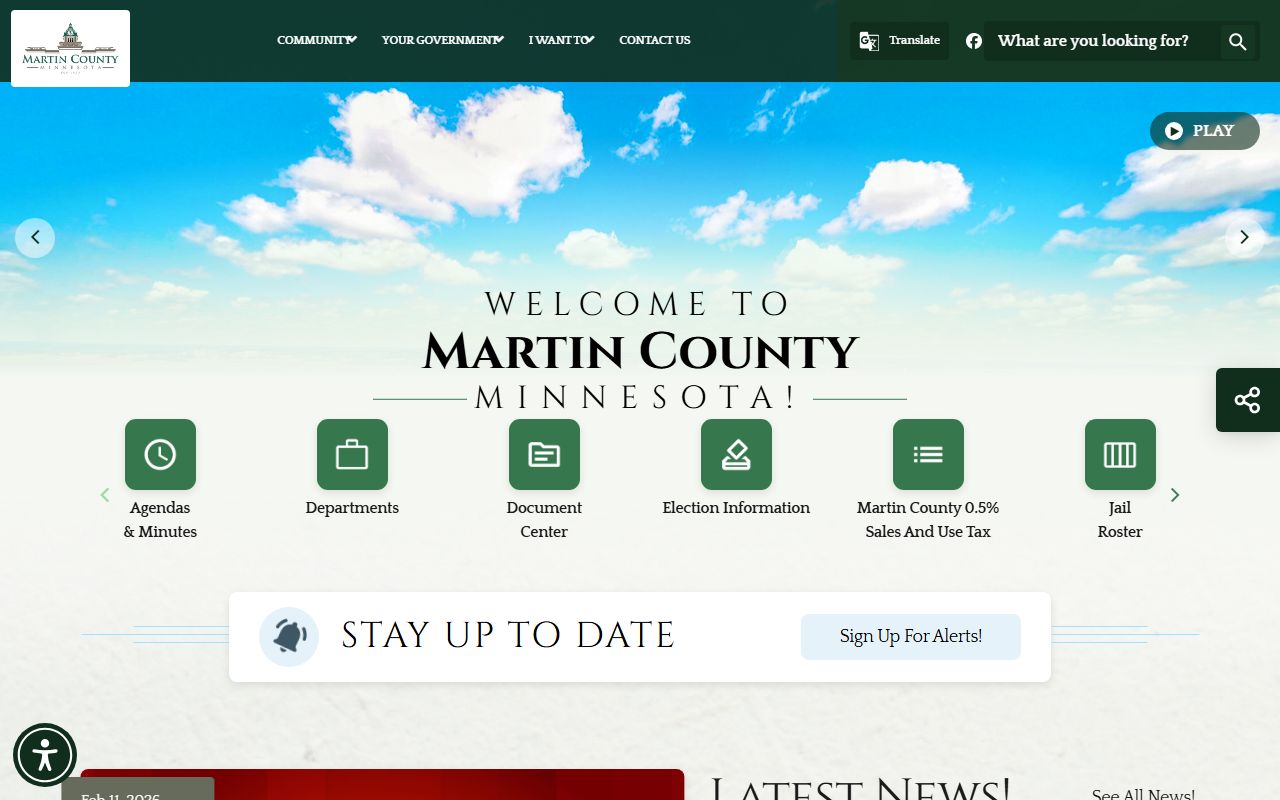 Martin County Court records county government homepage