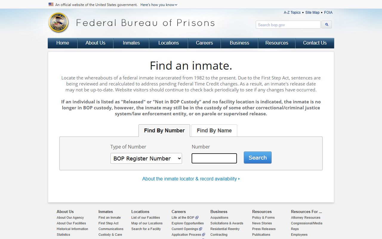 Martin County inmate records federal inmate locator page