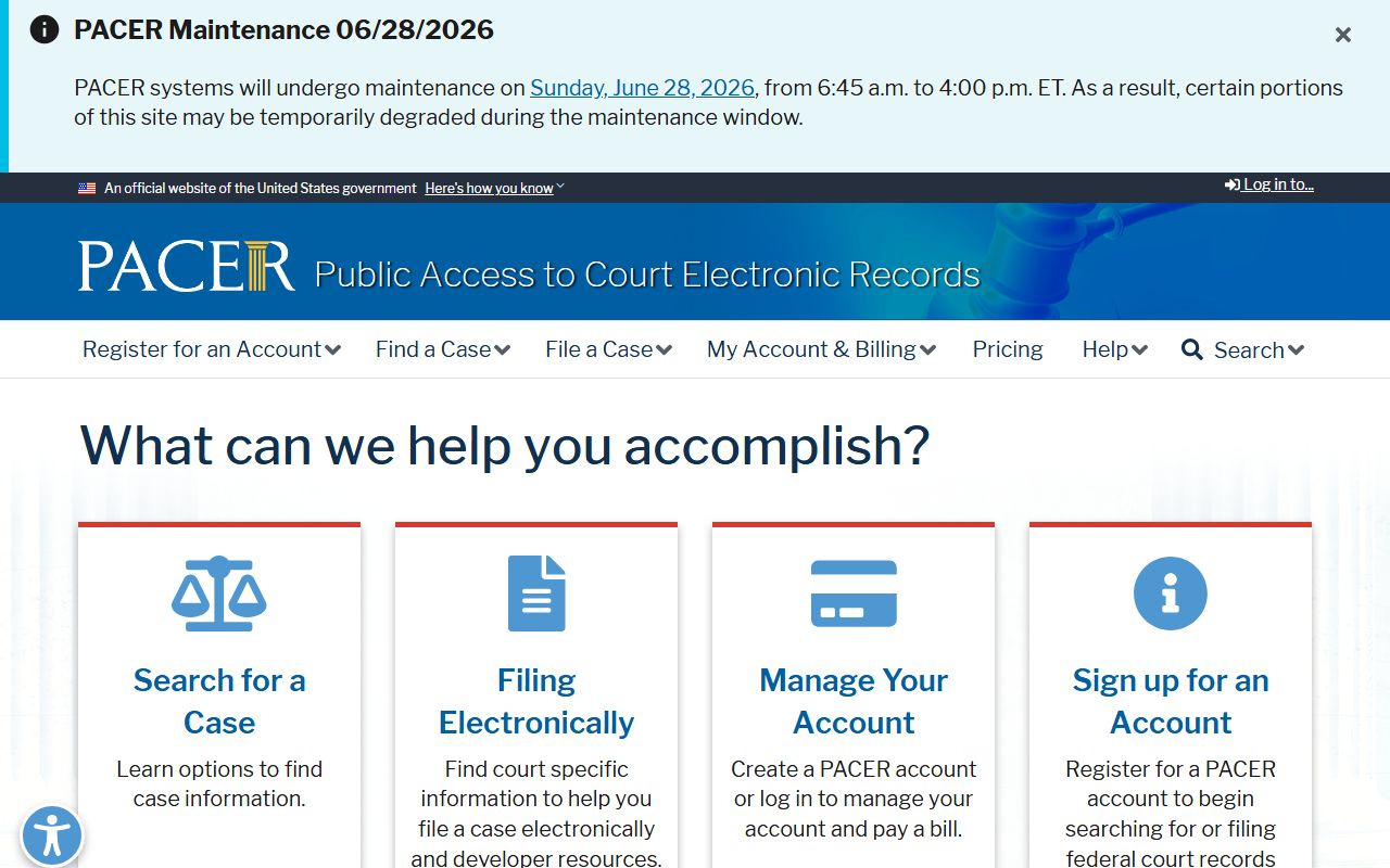 Martin County probate records PACER page