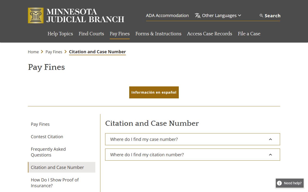 Martin County traffic court records citation and case number help