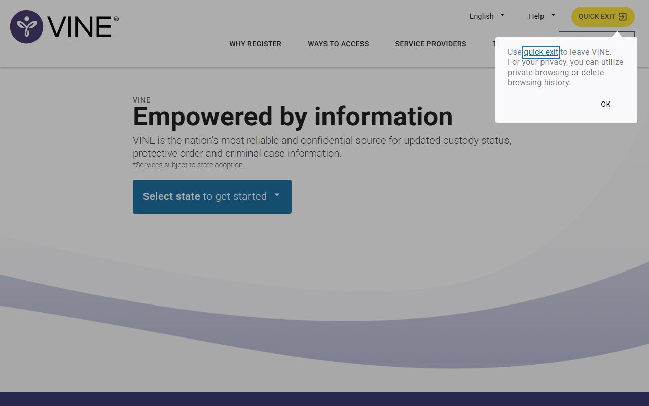 Martin County warrant records VINELink custody notification page